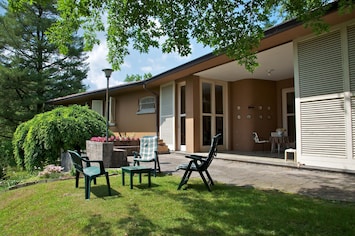 Main entrance, the porch and patio