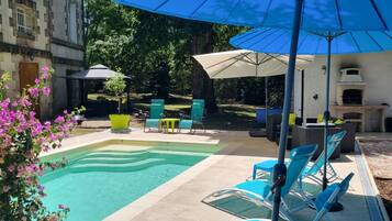 Een verwarmd zwembad