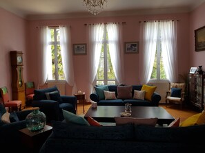 Smart TV, chimenea, reproductor de DVD y tenis de mesa 