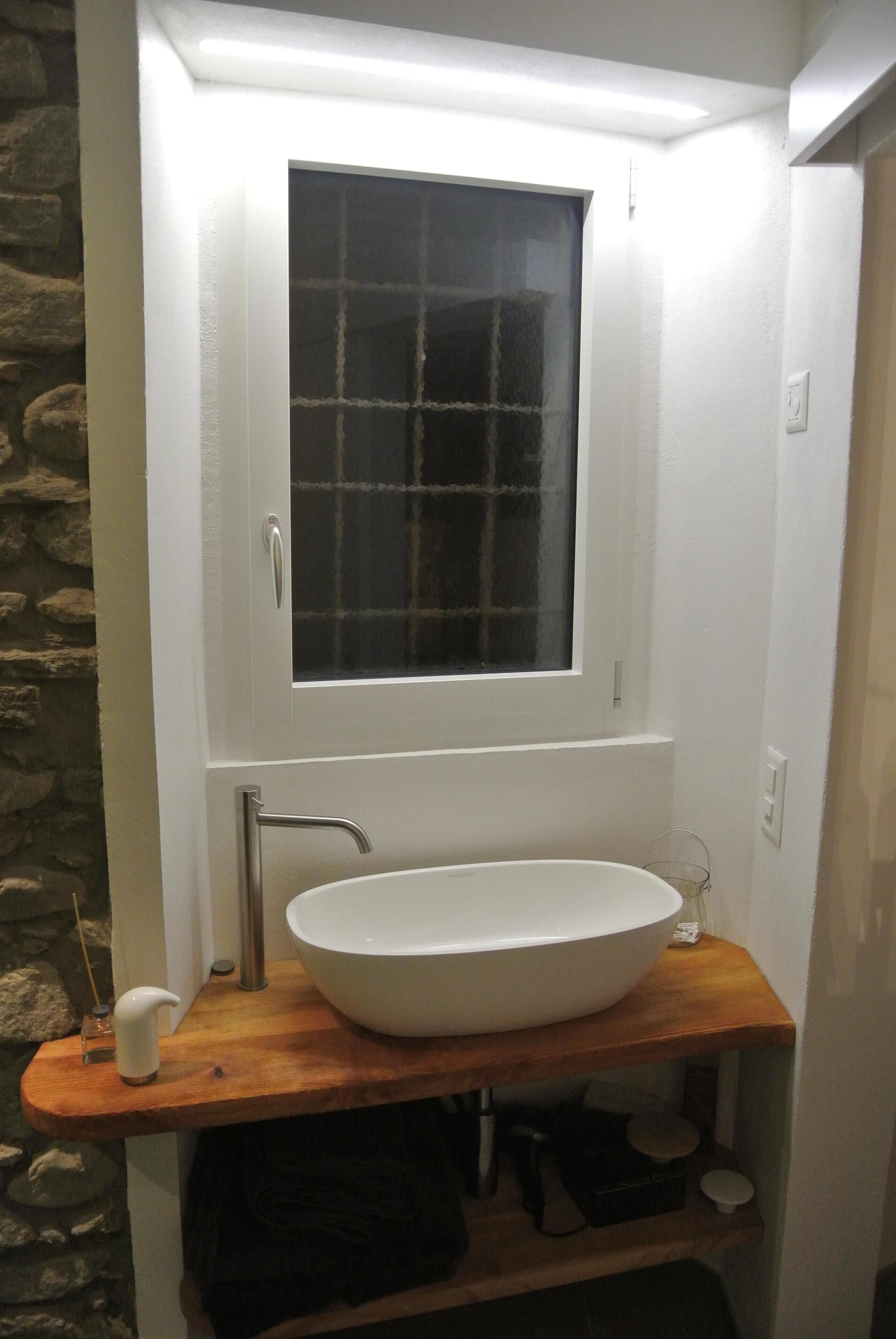 Our apartment, mix of old and design, is at the foot of Mount Lema