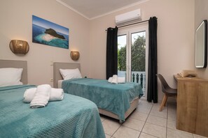 2 bedrooms, in-room safe, iron/ironing board, travel crib