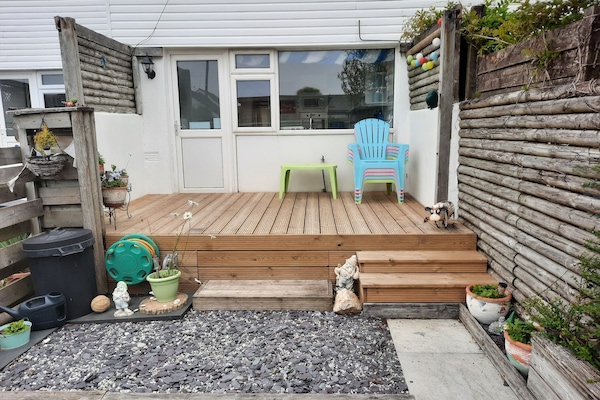 Decking in south facing garden