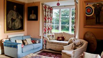 Een televisie, een open haard, een dvd-speler en boeken