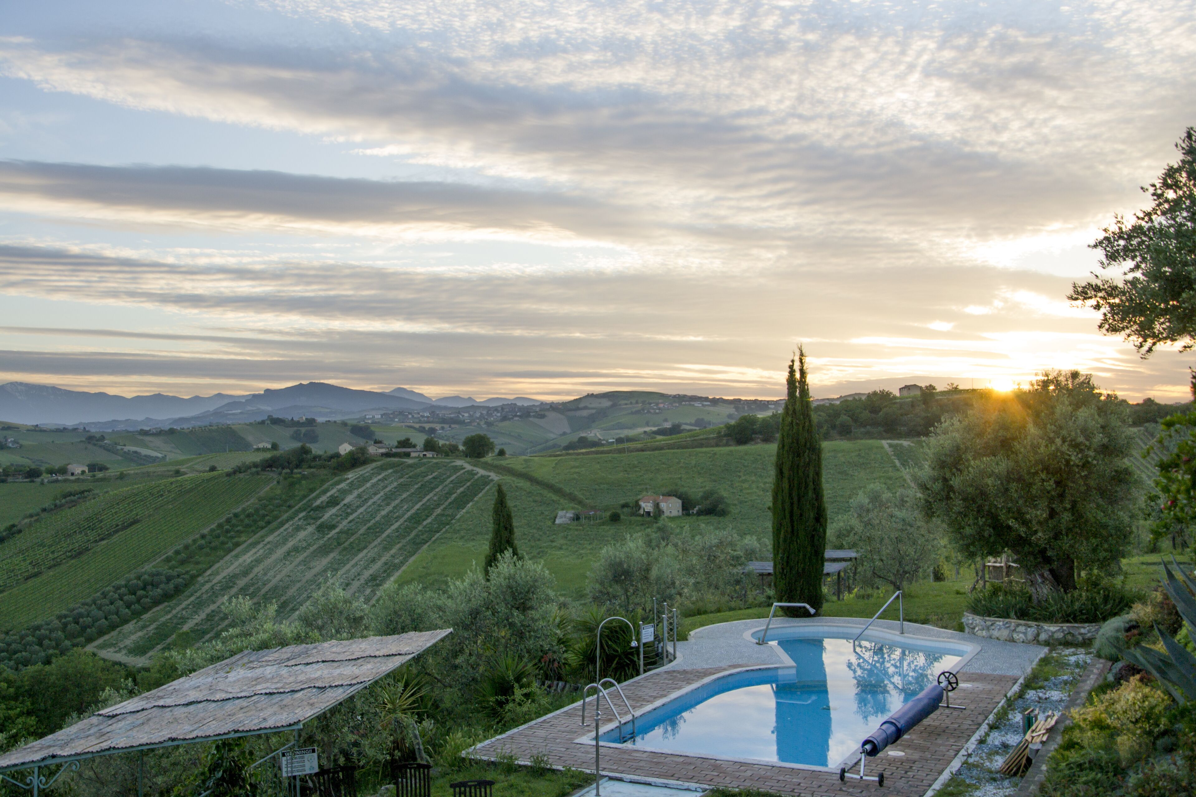 Una piscina riscaldata