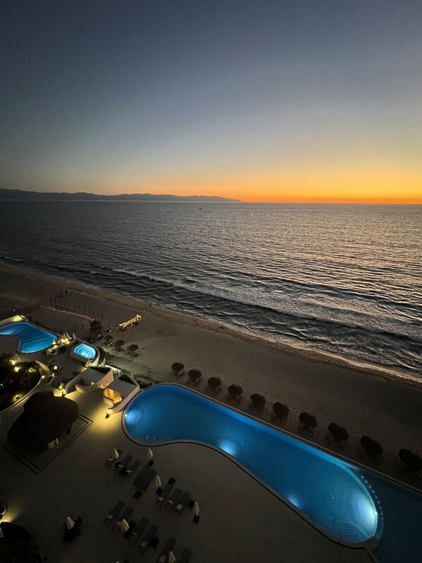 Piscine extérieure, piscine chauffée