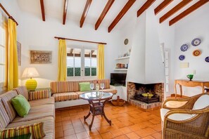 Télévision, cheminée