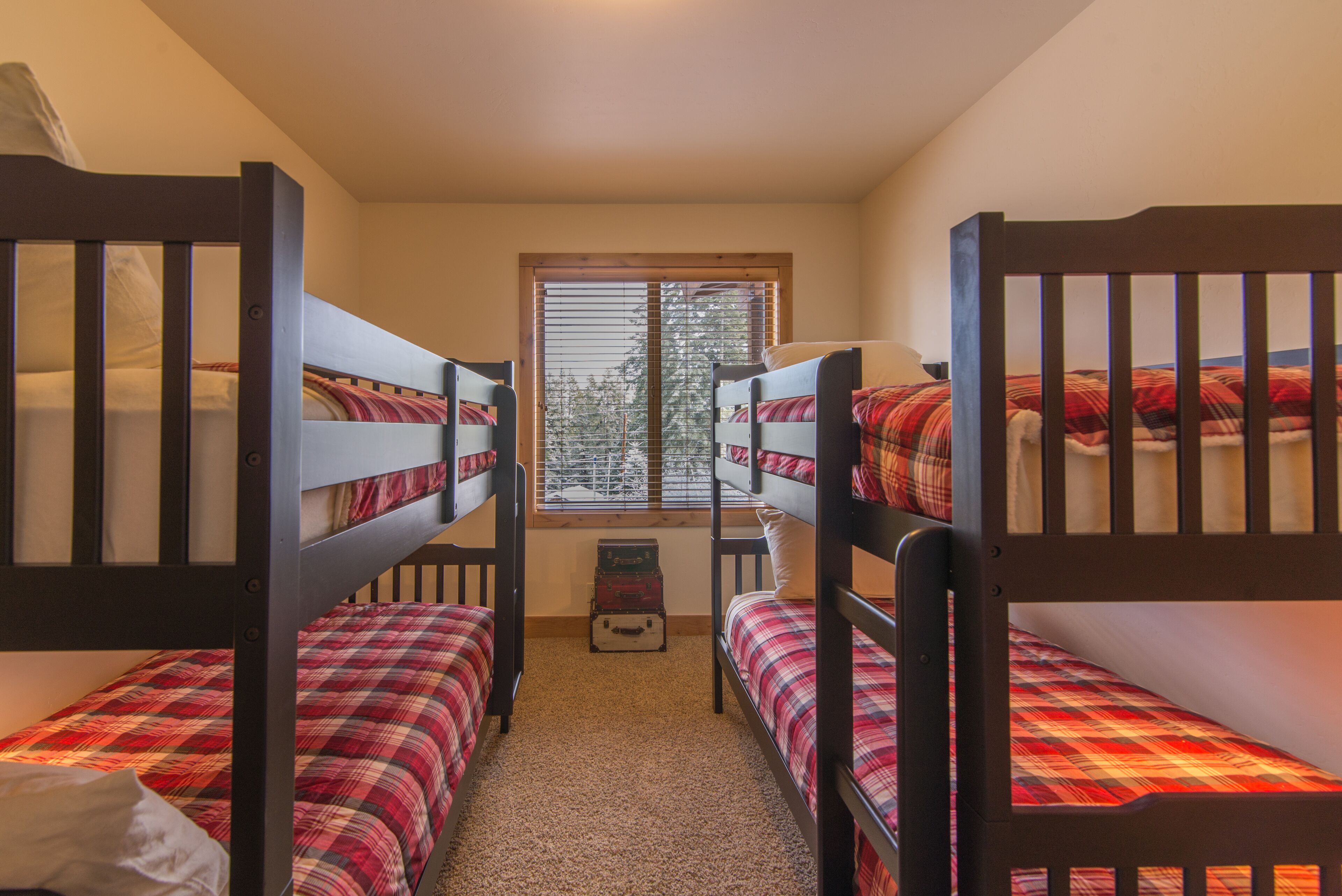 The bunkroom sleeps four comfortably. 