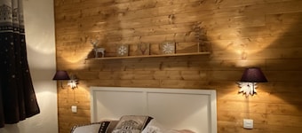 Hyggeligt chalet ved foden af pisterne, skiområdet Oz en Oisans Alpe d'Huez