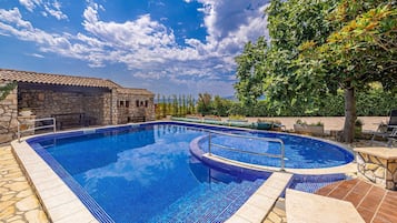 A heated pool