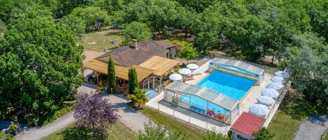 A heated pool