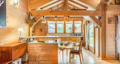 Chalet de charme pour 8 personnes, ,accĂšs direct aux pistes des Esserts