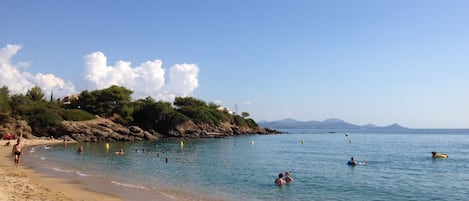 Beach nearby, sun-loungers