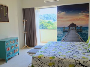 2 dormitorios, tabla de planchar con plancha, cuna de viaje y wifi