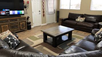 TV, DVD player, stereo