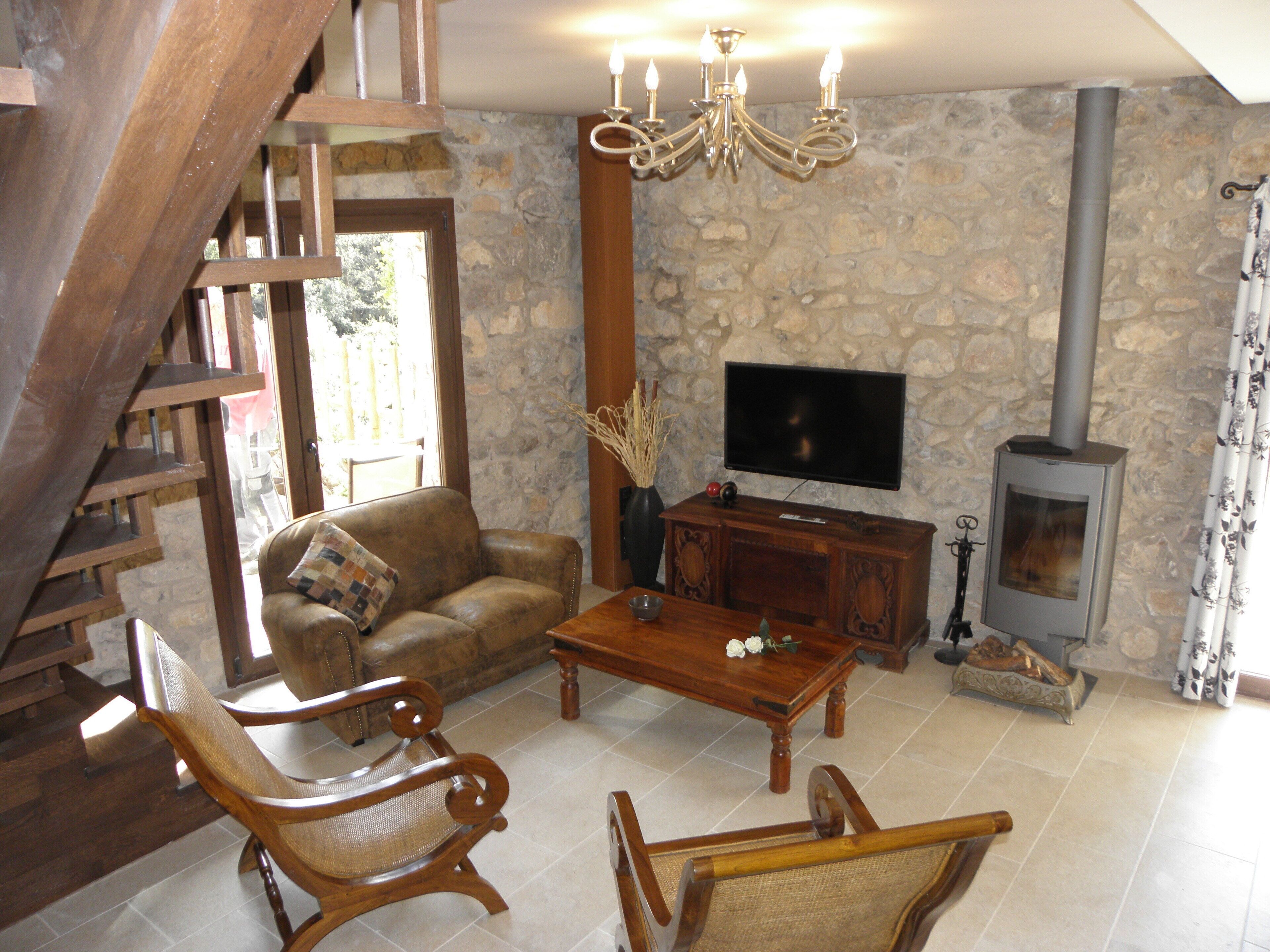 Paissa Pou - Duplex in rural complex with swimming pool, spa, paddle tennis, bbq