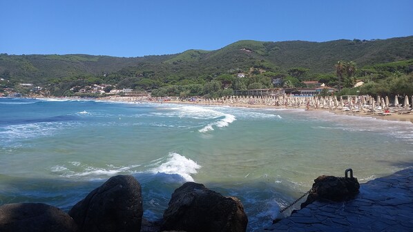 Beach nearby, sun-loungers