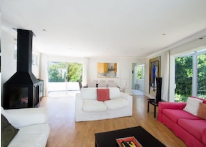 Smart TV, fireplace