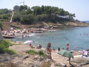 En la playa