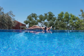Outdoor pool, a heated pool - Greenscape 7 bedroom villa, private infinity pool, jacuzzi & stunning sea views  (Kalkan)