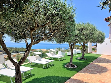 Terrace/patio. For 2+2 family, near sea and Nature Reserve with pool