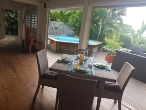 Dining - CocosunLodge * superb sea view and private pool * (TROIS ILETS)