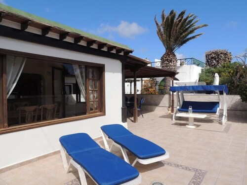 Villa Sol with three bedrooms in the naturist village of Charco del Palo, Lanzarote