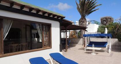 Villa Sol with three bedrooms in the naturist village of Charco del Palo, Lanzarote