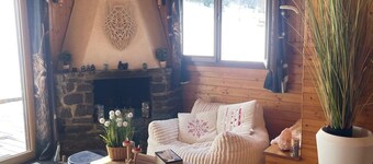 Chalet 3 sterren 8 pers, 10 personen, ski 300m skischool, 4 park.