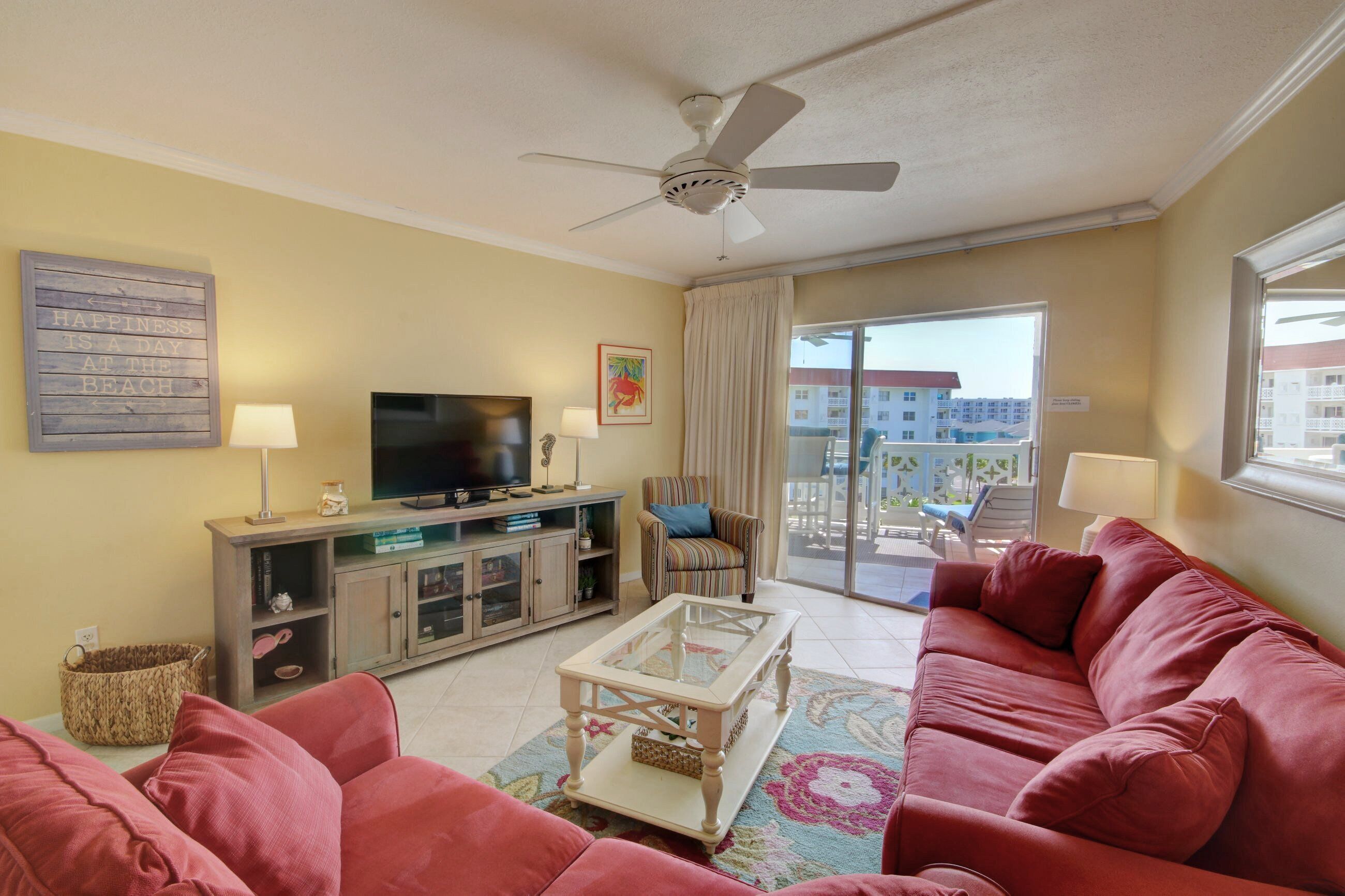 TV, DVD player, books