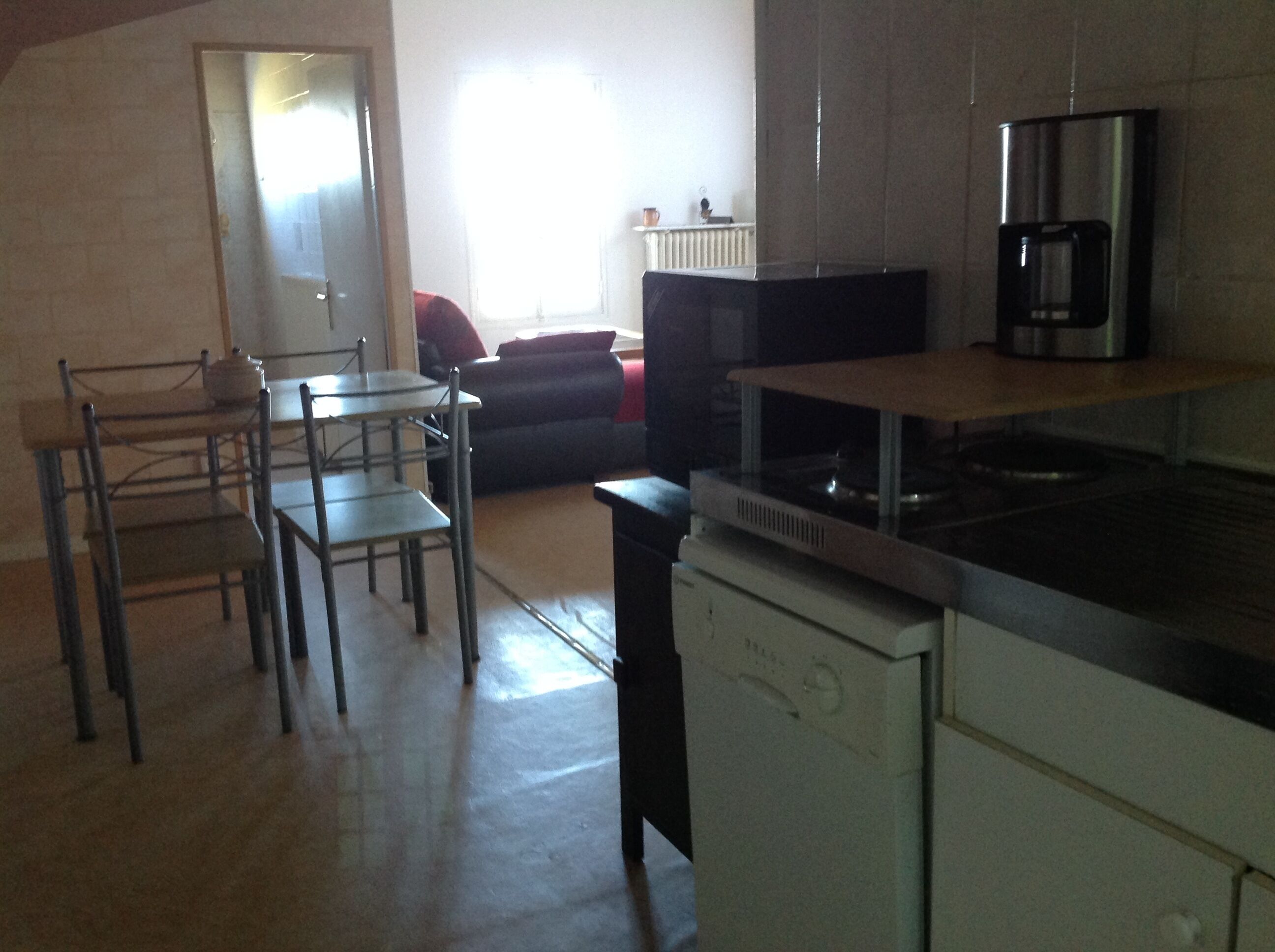 2 room apartment on the top floor of a villa