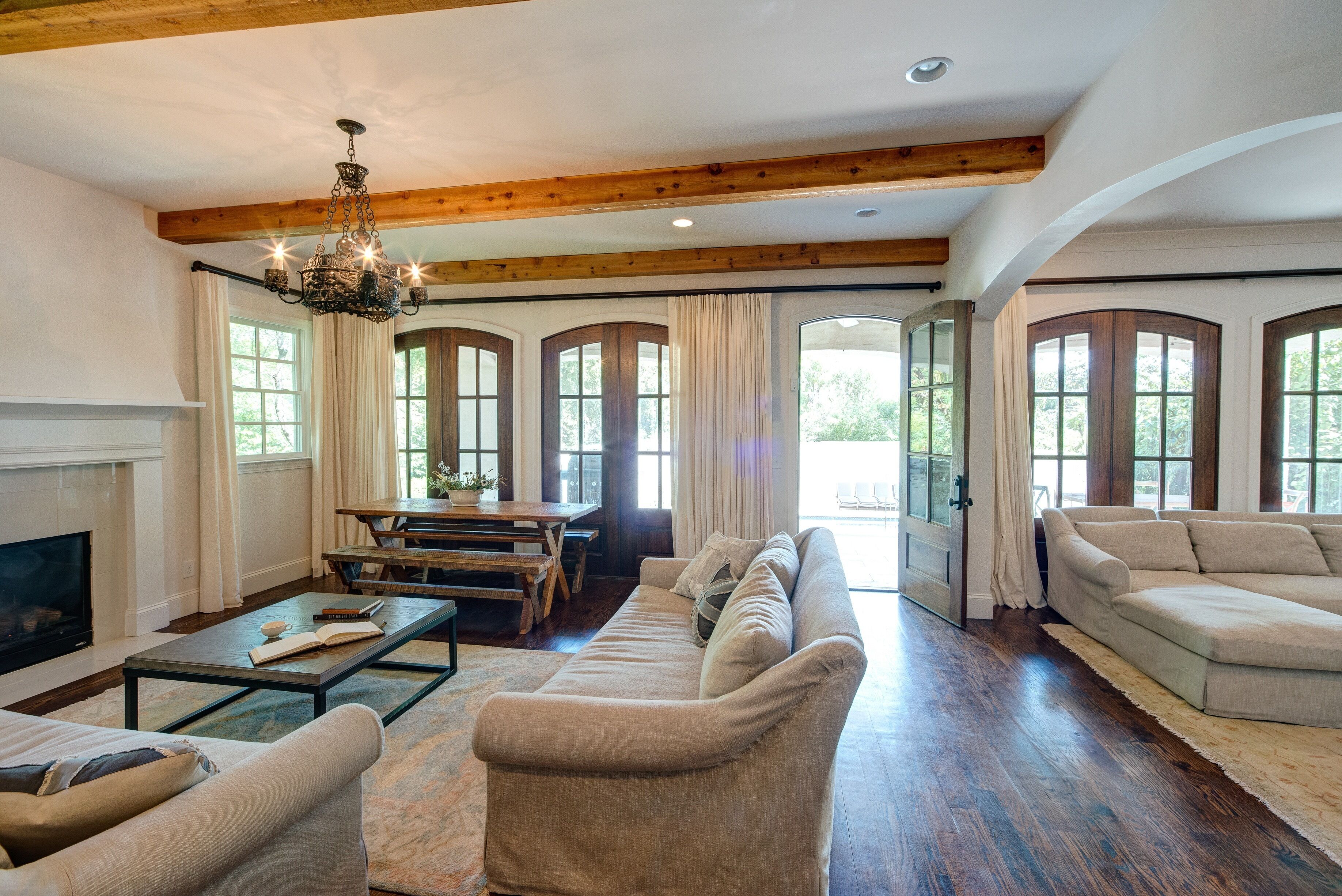 TV, fireplace, DVD player