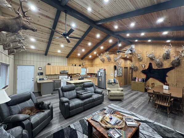 TV, fireplace, DVD player, video library - The Country Lodge-Southern Illinois Getaway (New Haven)