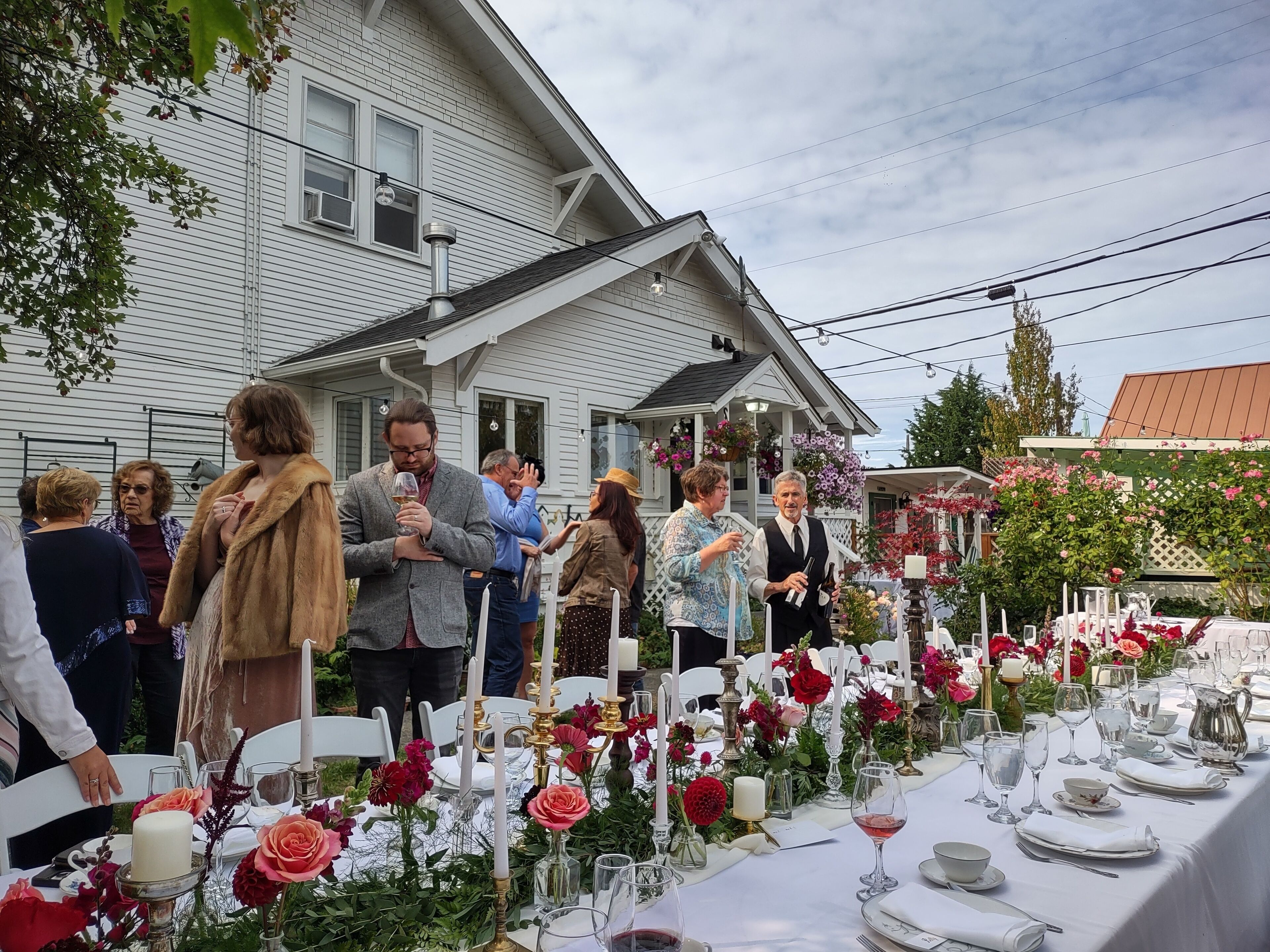 Outdoor banquet area