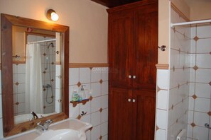 Douche, serviettes fournies