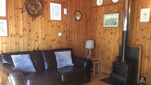 TV, peis, DVD-spiller og bøker
