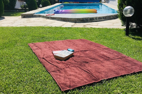 Relaxing day by the pool