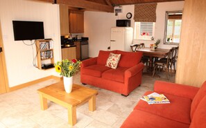 Smart TV, table football, books, video library