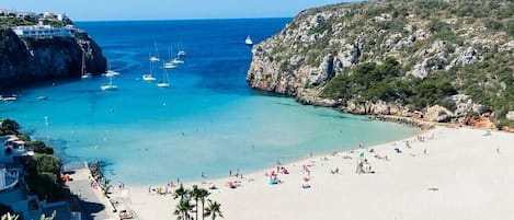 Beach nearby, sun-loungers