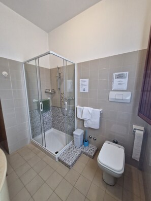 Free toiletries, hair dryer, towels, toilet paper
