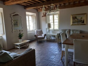 Télévision, cheminée, jeux vidéo, lecteur de DVD