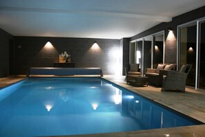 Indoor pool, a heated pool