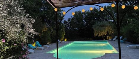 Outdoor pool, a heated pool