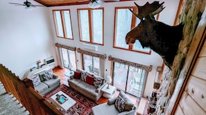Smart TV, fireplace, video games, foosball