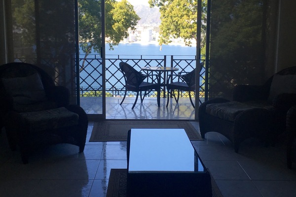 living room and balcony