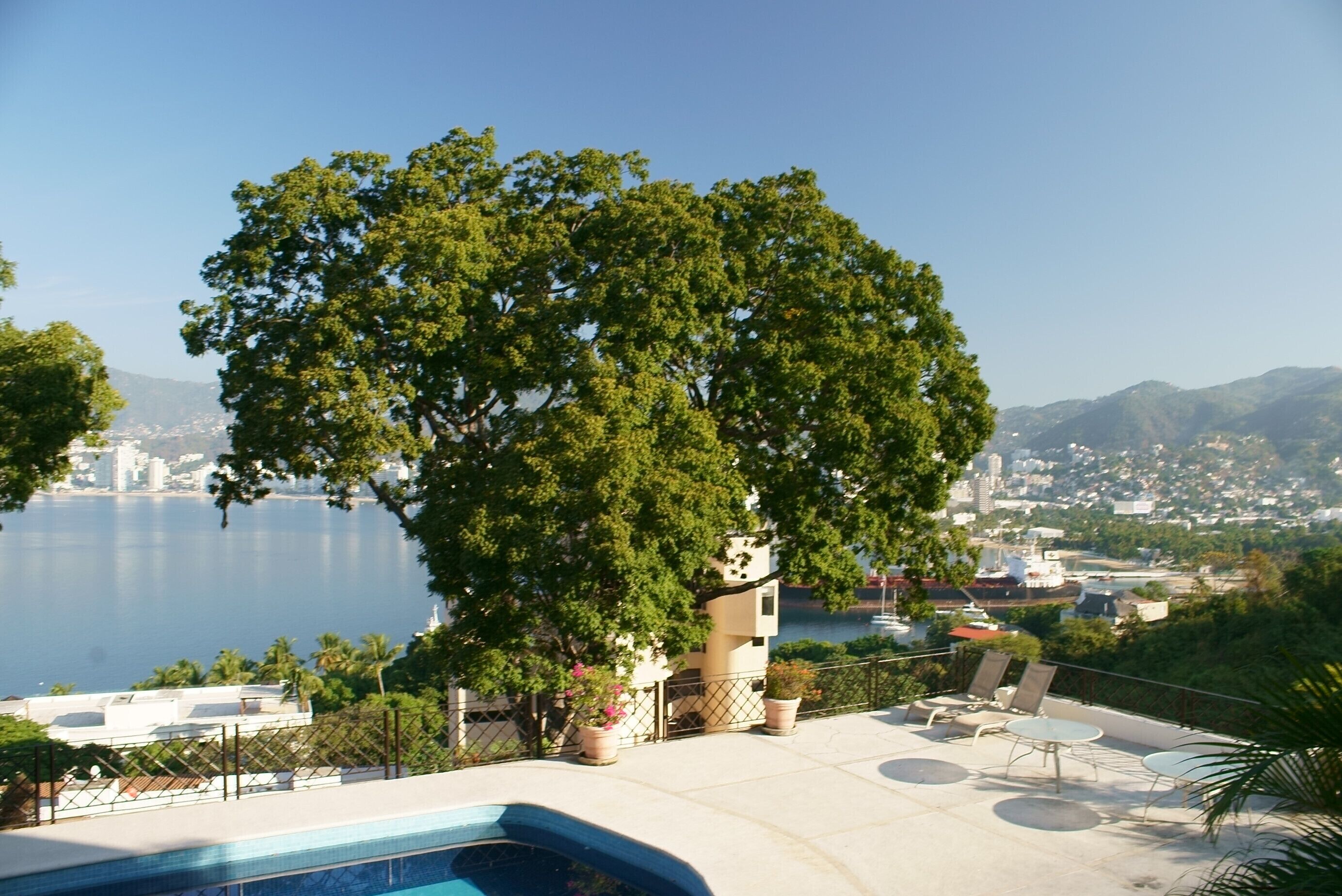 Pool area viewed from balcony 