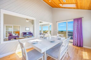 Dining - Oceanfront Dog Friendly Home w/ Hot Tub, Game/Media Rooms, and Champagne Views! (Waves)