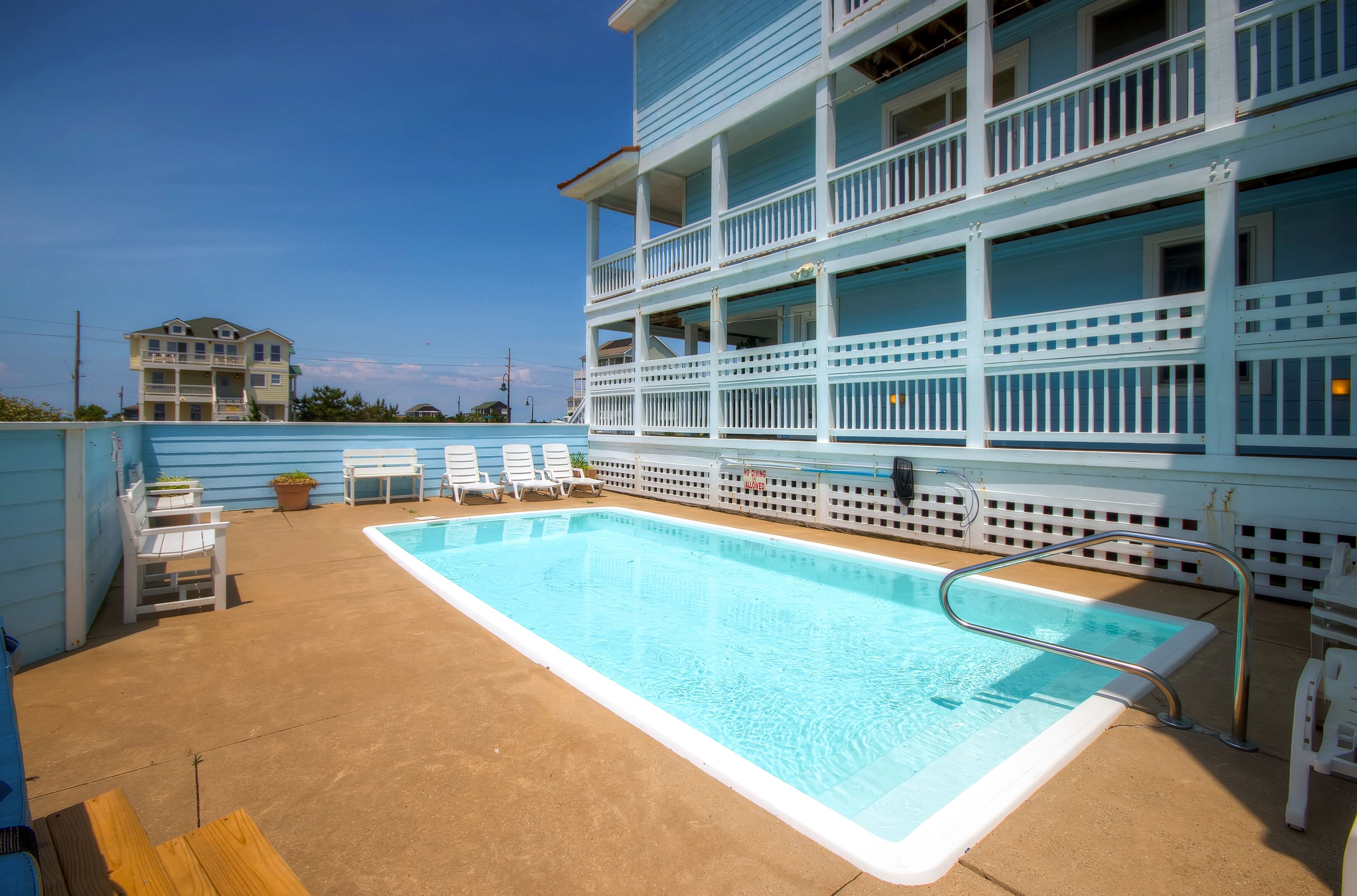 Piscine extérieure, piscine chauffée