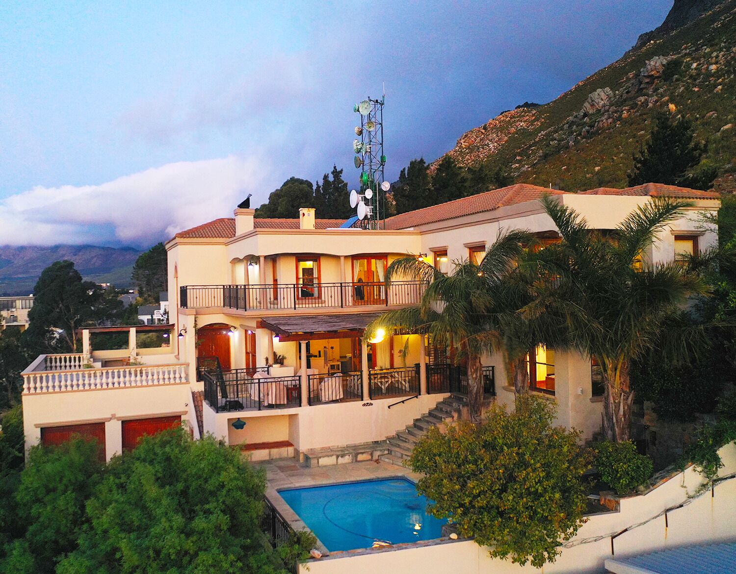 La Vue Parfaite villa has fantastic views of sea and mountains.