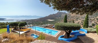 Villa Meraki, private pool, Cretan garden, sea views, 10 min drive from beach