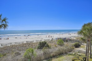On the beach, beach towels